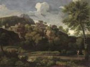 An Italianate Landscape by Gaspard Dughet
