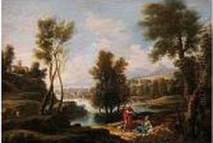 Paisaje Del Lazio Con Dos Figuras by Gaspard Dughet