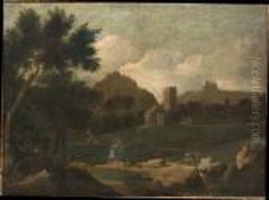 Paesaggio Con Figure E Torre