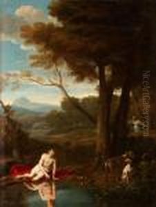 Landskap Med Narcissus Och Eko