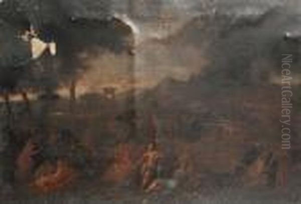 Figures Resting In A Classical Landscape - view 1