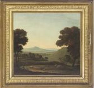 Cattle In A Landscape by Gaspard Dughet