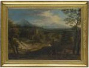 Landscape With Christ On The Road To Emmaus by Gaspard Dughet