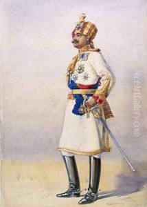 Hon Colonel HH Maharaja Sir Ganja Singh Bahadur of Bikaner by Alfred Crowdy Lovett
