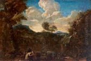 Paesaggio Boschivo Con Figure by Gaspard Dughet