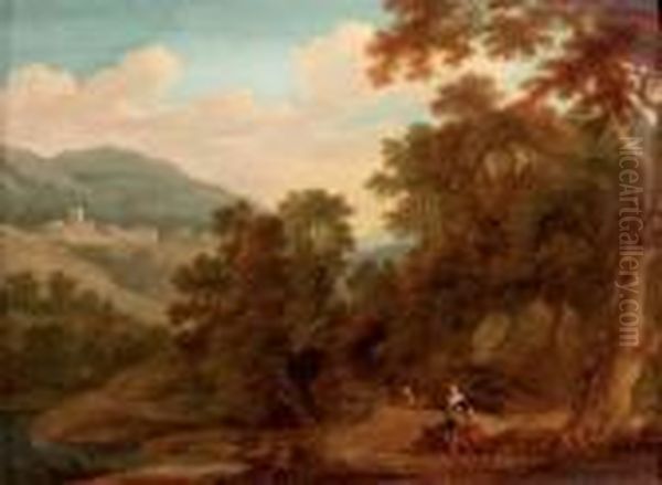 A Mountainous Wooded Landscape - view 1