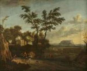 Landscape With Travellers by Gaspard Dughet