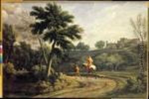 Paesaggio Con Viandanti by Gaspard Dughet