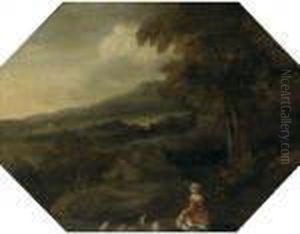 Extensive Classical Landscape, A
Shepherdess And Her Flock In The Foreground And Mountains In The
Distance Extensive Classical Landscape, A
Shepherdess And Her Flock In The Foreground And Mountains In The
Distance