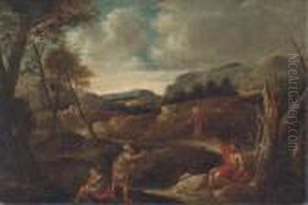 Christ And Saint John The Baptist In A Landscape With Otherfigures - view 1