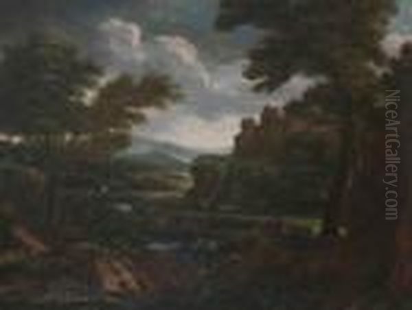 Paesaggio Fluviale Con Pescatori - view 1