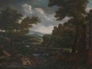 Paesaggio Fluviale Con Pescatori
