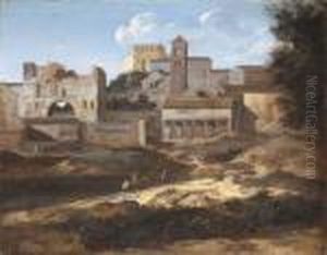 A Capriccio View Of Classical Buildings by Gaspard Dughet