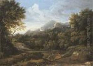 A Wooded Landscape by Gaspard Dughet