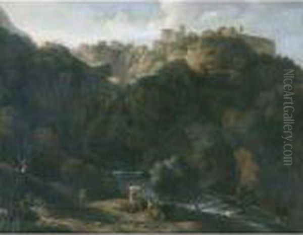 A View Of Tivoli, With The Teverone Flowing Beneath - view 1