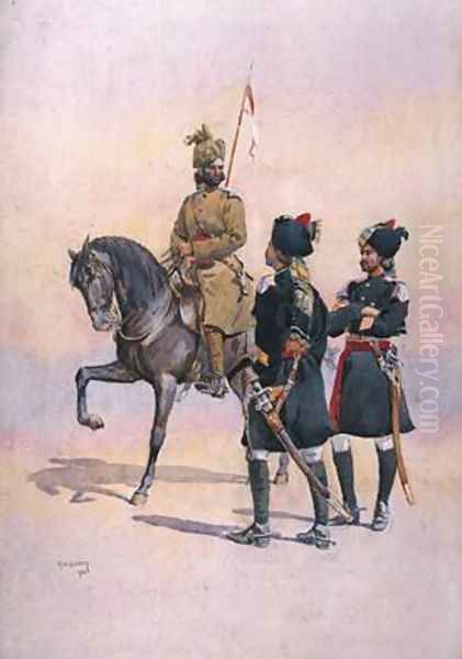 Soldier of the 37th Lancers Baluch Horse Baluch the 36th Jacobs Horse Pathan and the 35th Scinde Horse Kot Daffadar Baluch - view 1