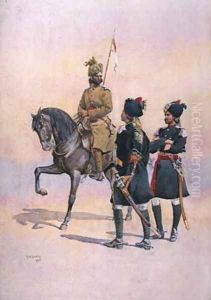 Soldier of the 37th Lancers Baluch Horse Baluch the 36th Jacobs Horse Pathan and the 35th Scinde Horse Kot Daffadar Baluch by Alfred Crowdy Lovett