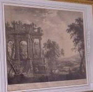 Figures In A Landscape by Gaspard Dughet