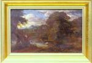 Figures In A Landscape by Gaspard Dughet