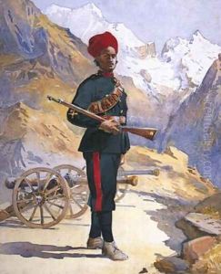 Gunner of the Mountain Battery Punjabi Musalman by Alfred Crowdy Lovett