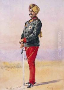 Honorary Major HH Sir Umed Singh Bahadur Maharao of Kota by Alfred Crowdy Lovett