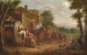 Horsemen By A Farrier by Karel Dujardin