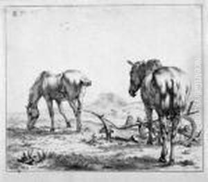 Landschaften Mit Tierstaffage by Karel Dujardin