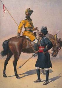 Soldiers of the 1st Duke of Yorks Own Lancers Skinners Horse Hindustani Musalman and 3rd Skinners Horse Musalman Rajput
