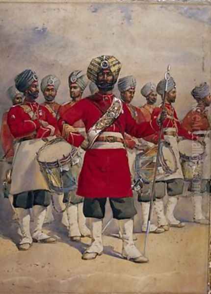 Soldiers of the 45th Rattrays Sikhs the Drums Jat Sikhs - view 1