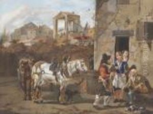 Rast Vor Der Taverne. by Karel Dujardin