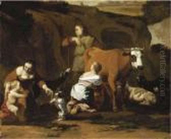 A Herdsman With His Family - view 1
