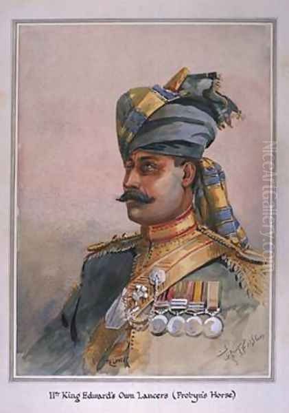 Head and Shoulders portrait of Risaldar Durrani - view 1