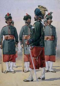 Soldiers of the 127th Queen Marys Own Baluch Light Infantry by Alfred Crowdy Lovett