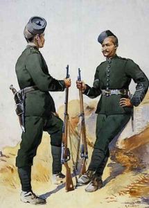 Soldiers of the 39th Garwhal Rifles Garwhalis by Alfred Crowdy Lovett