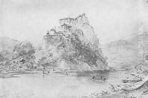 The Castle of Arva 1857 by Karoly Lajos Libay