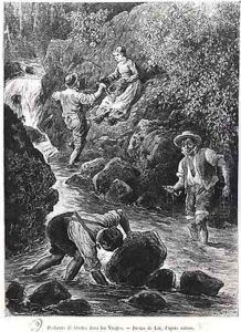Fishing for Trout in the Vosges 1887 by Frederic-Theodore Lix