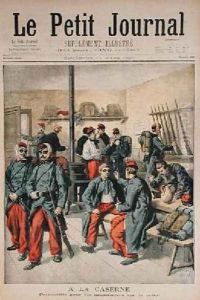 In the Barracks Preparation for Manoeuvres in the Snow by Frederic-Theodore Lix