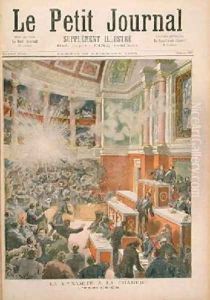 Dynamite Explodes in the Chamber of Deputies by Frederic-Theodore Lix