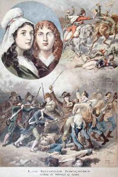 The French Heroines Felicite and Theophile de Fernig in 1792 - view 1