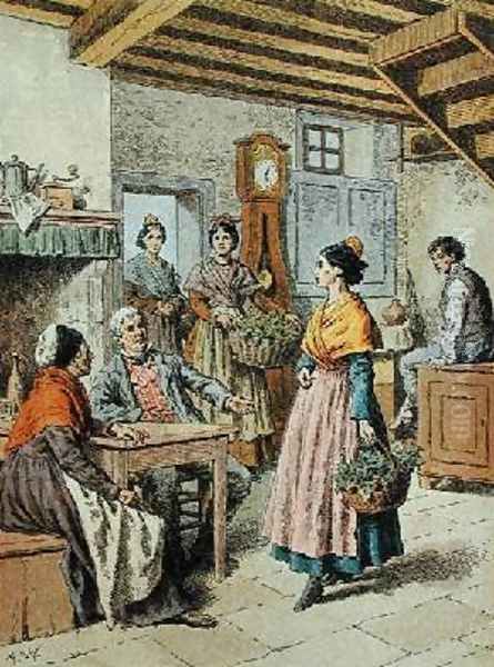 Interior of a farmhouse in Provence 1901 - view 1