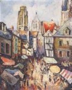 Marche A Rouen by Pierre Dumont