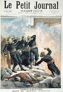Explosion in the Rue de Reuilly and the Death of Sergeant Bauchat by Frederic-Theodore Lix