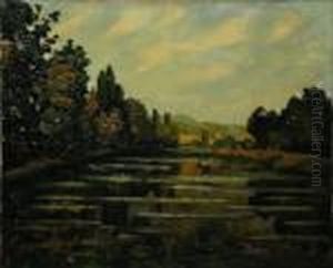 Riviere Et Arbres by Pierre Dumont