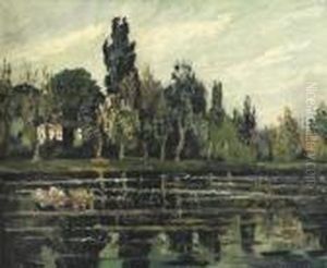 A Country Mansion By A Lake