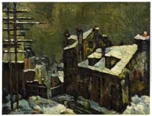 Montmartre Sous La Neige by Pierre Dumont