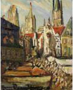 Rue De L'epicerie, Rouen by Pierre Dumont