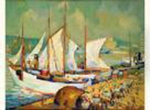Marche Aux Poissons Sur Les Quais Du Havre by Pierre Dumont