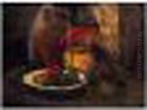 Nature Morte A La Coupe De Fruits by Pierre Dumont
