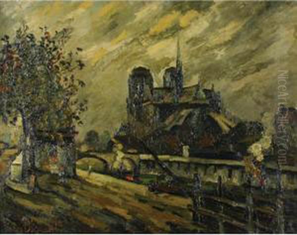 Notre-dame, Vue De La Rive Gauche, Paris - view 1
