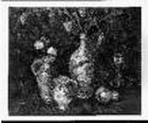 Nature Morte Au Bouquet De Piments Huile Sur Toile Signee En Bas A Gauche